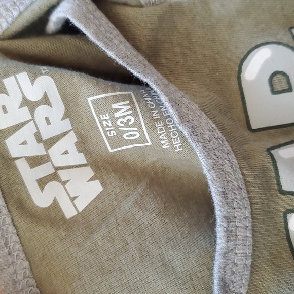 Star Wars Green and Gray Bodysuit Onesie - 0-3M (NWOT) - Picture 5 of 6